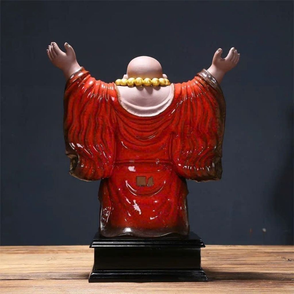  Tượng Di Lặc Ngênh Hỉ Gốm Decor BKCECN-9848 