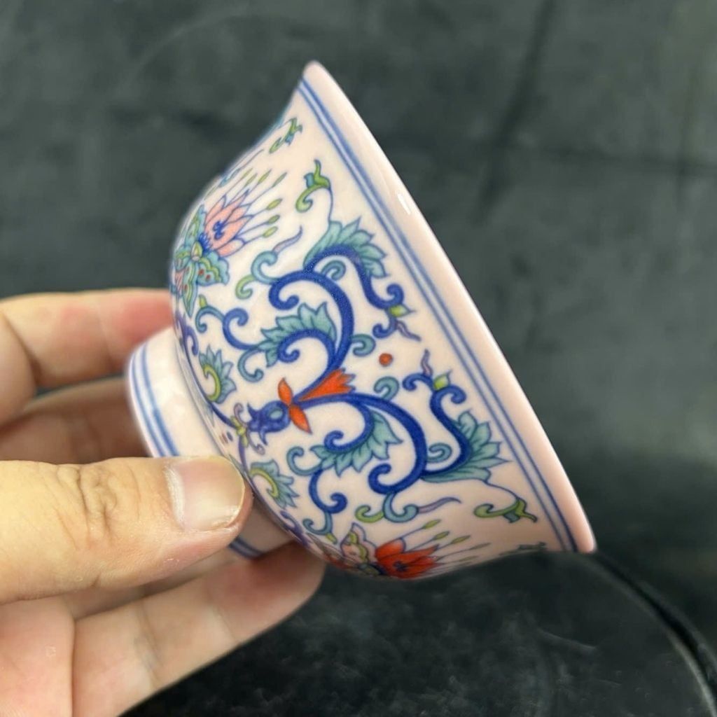  Bát Gốm Sứ Vẽ Hoa Sen Đấu Thái BKCECN-9870 