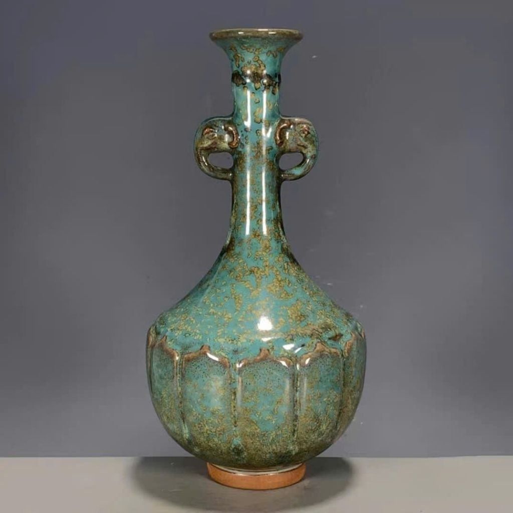  Bình Gốm Sứ Nhị Nhĩ Men Hỏa Biến BKCECN-9875 