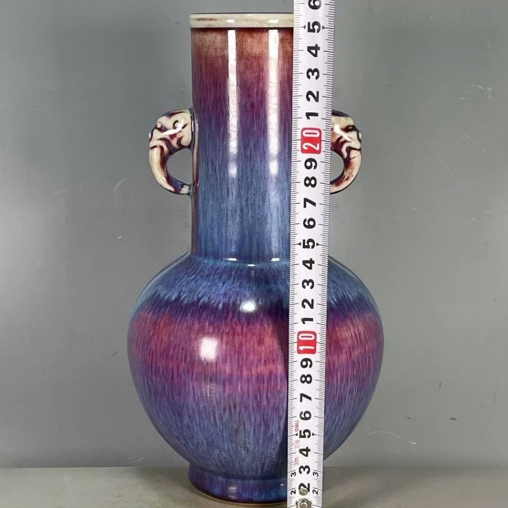  Bình Gốm Sưu Tầm Men Hỏa Biến Tai Voi BKCECN-9879 