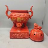  Lư Hương Ba Chân Đỏ Ngự Dụng Hoàng Cung BKCECN-9895 