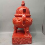  Lư Hương Ba Chân Đỏ Ngự Dụng Hoàng Cung BKCECN-9895 