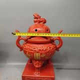  Lư Hương Ba Chân Đỏ Ngự Dụng Hoàng Cung BKCECN-9895 