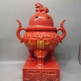  Lư Hương Ba Chân Đỏ Ngự Dụng Hoàng Cung BKCECN-9895 