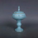  Lư Xông Trầm Gốm Sứ Men Xanh Thiên Thanh Cổ Điển BKCECN-9899 