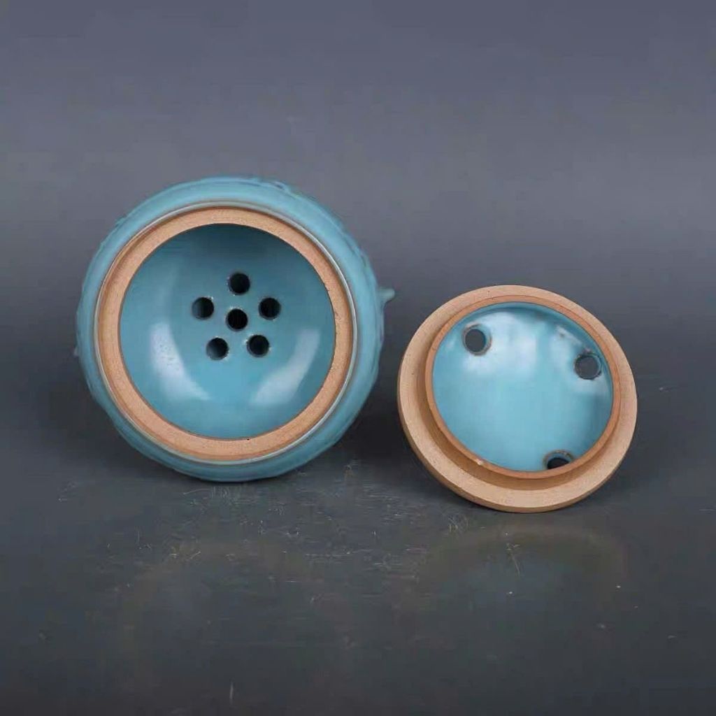  Lư Xông Trầm Gốm Sứ Men Xanh Thiên Thanh Cổ Điển BKCECN-9899 