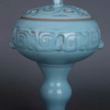  Lư Xông Trầm Gốm Sứ Men Xanh Thiên Thanh Cổ Điển BKCECN-9899 