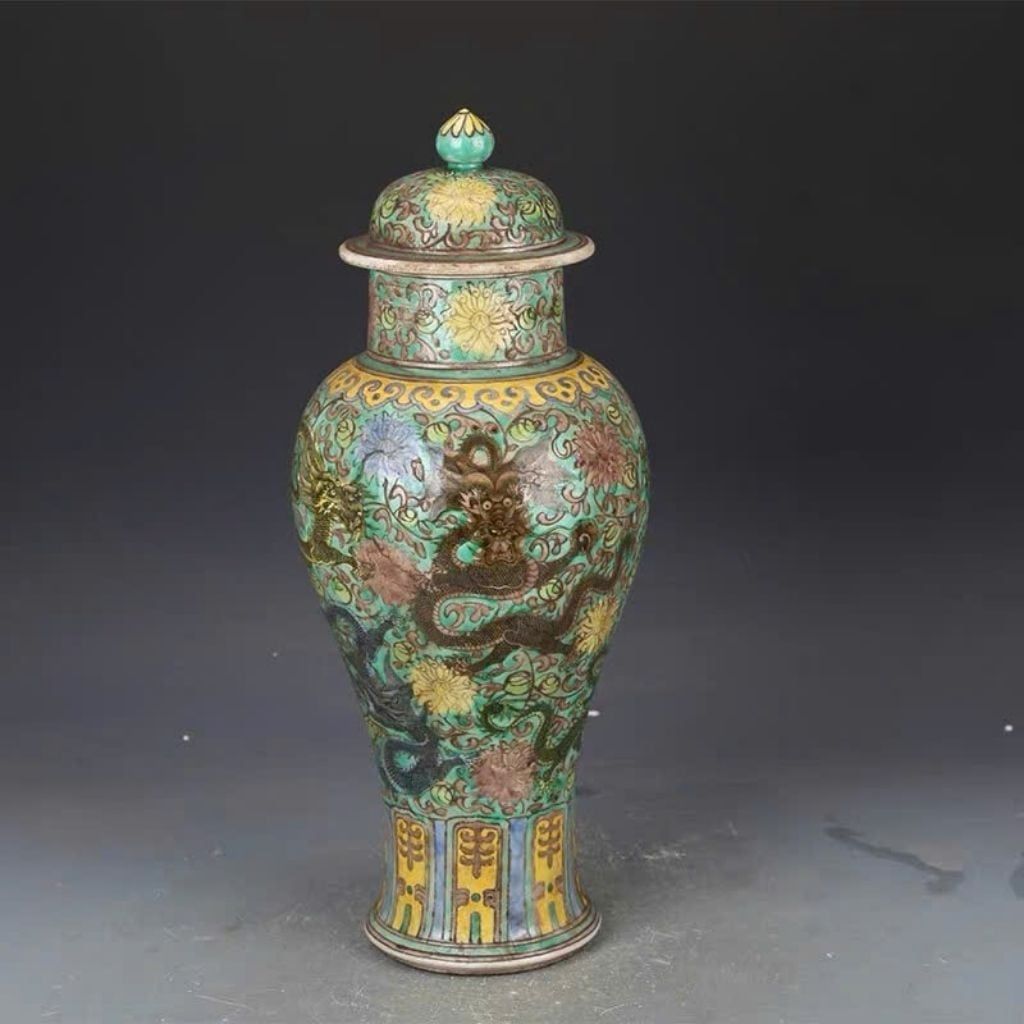  Hũ Tam thái Long Văn Xuyên Hoa sưu tầm BKCECN-9901 