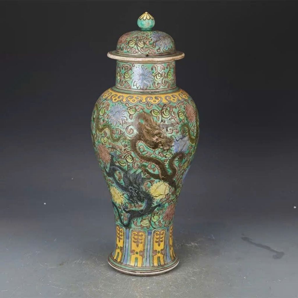  Hũ Tam thái Long Văn Xuyên Hoa sưu tầm BKCECN-9901 