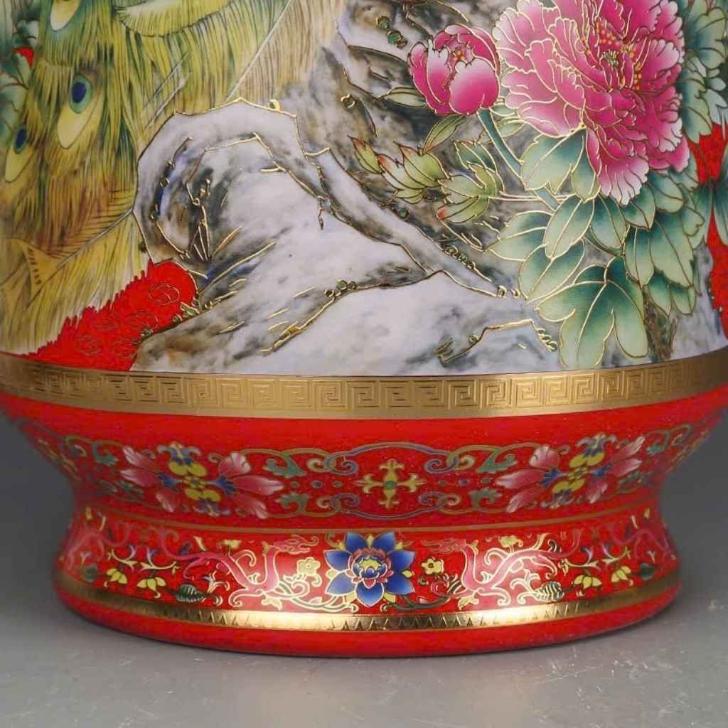  Bổng chùy bình Khổng Tước men rạn sưu tầm BKCECN-9902 