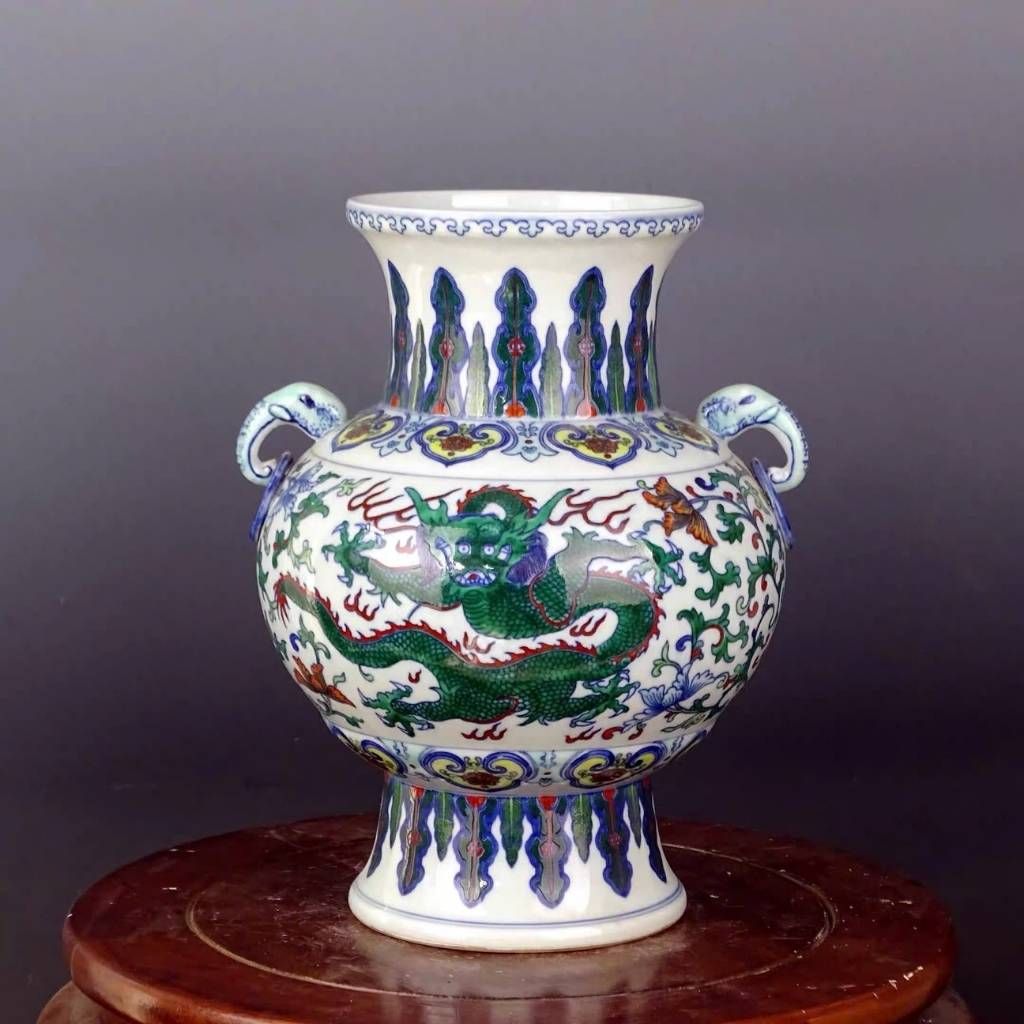  Bình gốm Tai Voi Rồng Đấu Thái BKCECN-9924 