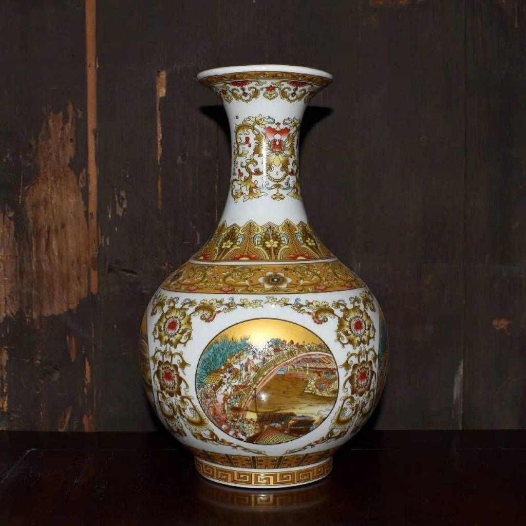  Bình gốm Thanh Minh Thượng Hà Đồ sưu tầm BKCECN-9925 