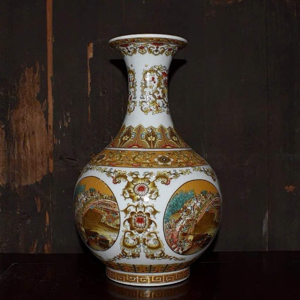  Bình gốm Thanh Minh Thượng Hà Đồ sưu tầm BKCECN-9925 