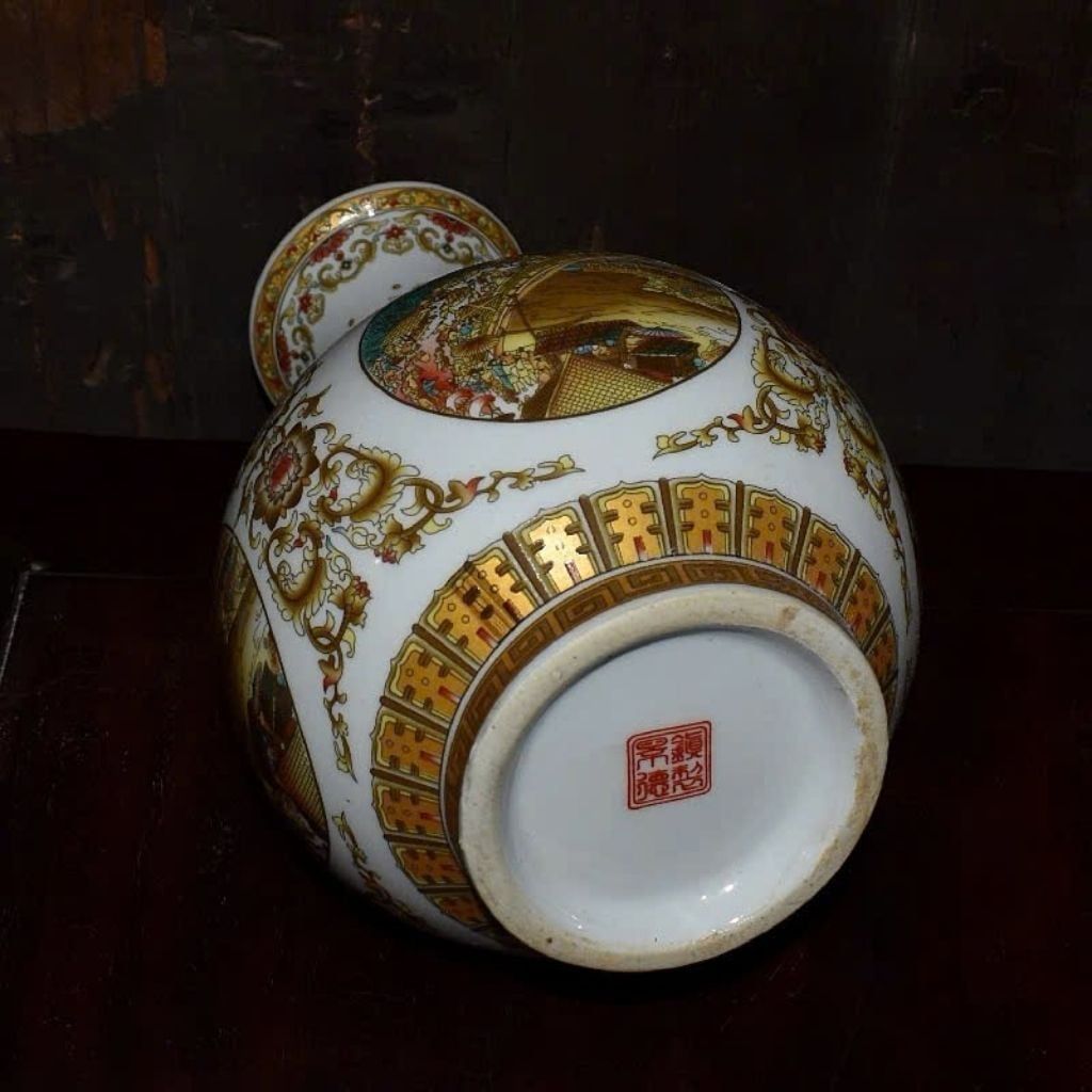  Bình gốm Thanh Minh Thượng Hà Đồ sưu tầm BKCECN-9925 