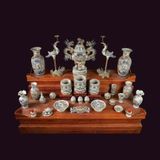  Bộ đồ thờ gốm sứ bát tràng men rạn BKCECN-9960 