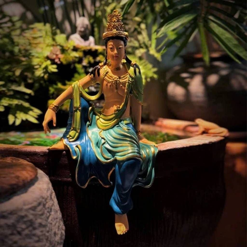  Tượng Phật Quan Âm Tự Tại Trang Trí Phòng BKCECN-9963 