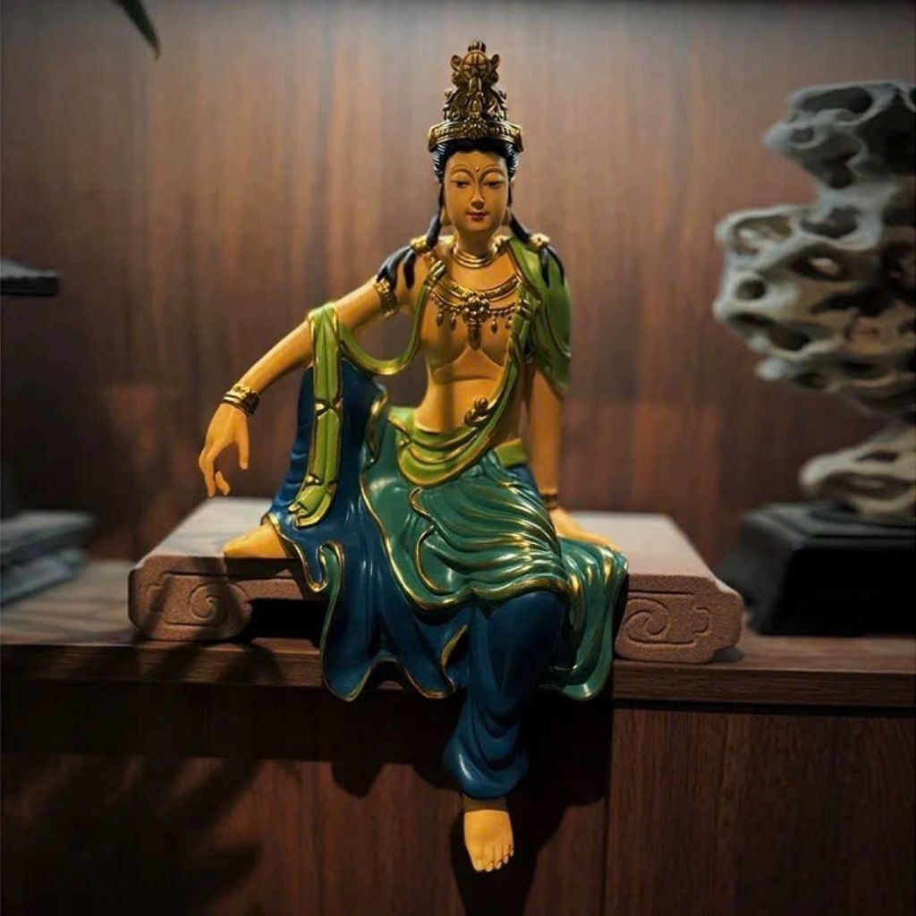  Tượng Phật Quan Âm Tự Tại Trang Trí Phòng BKCECN-9963 