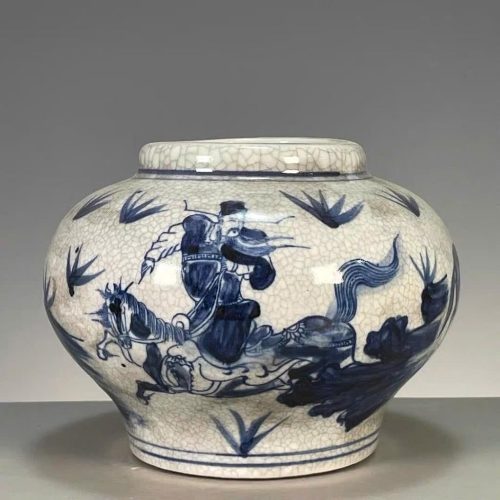  Bình Gốm Men Rạn Vẽ Tay Nung Củi Cao Cấp BKCECN-9968 