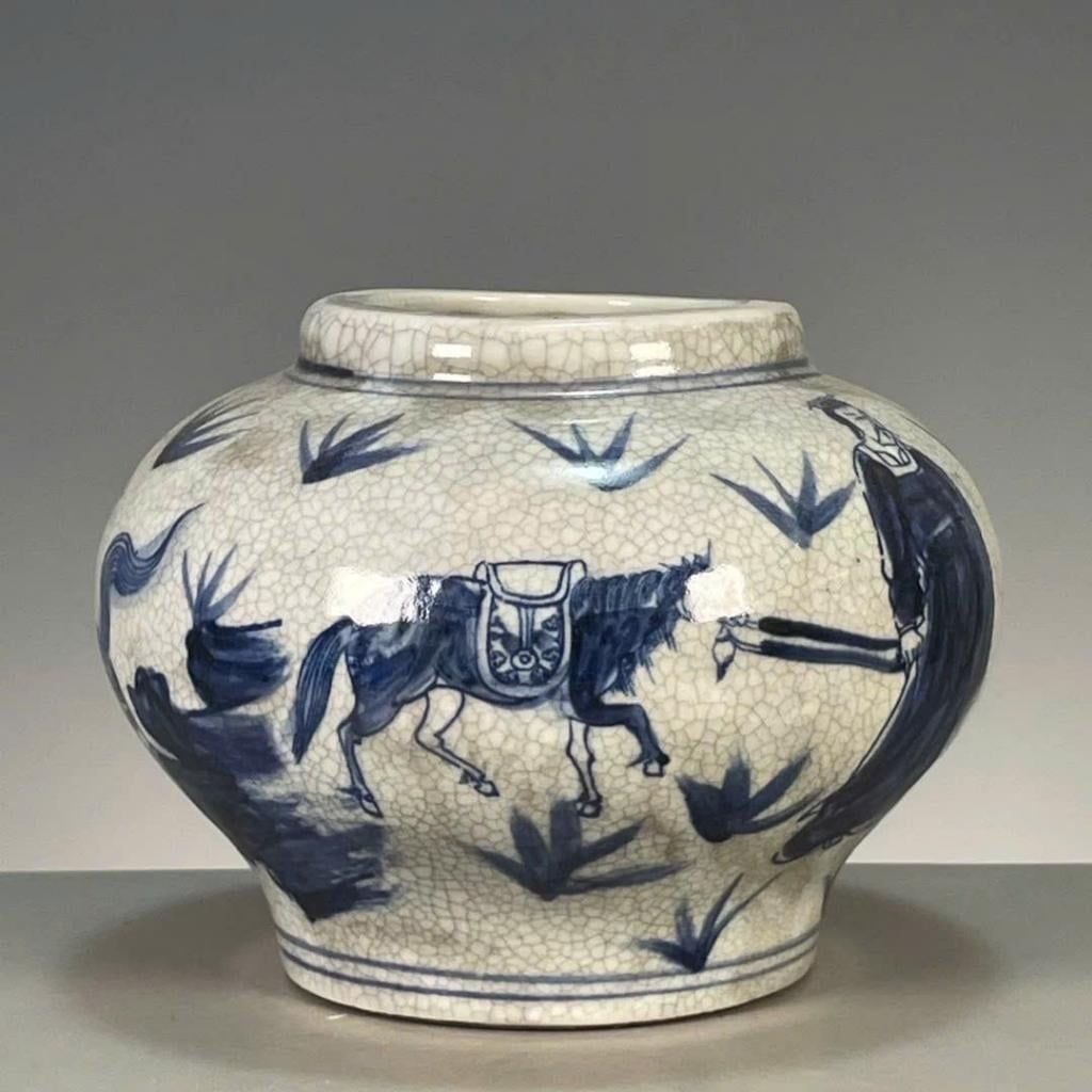  Bình Gốm Men Rạn Vẽ Tay Nung Củi Cao Cấp BKCECN-9968 