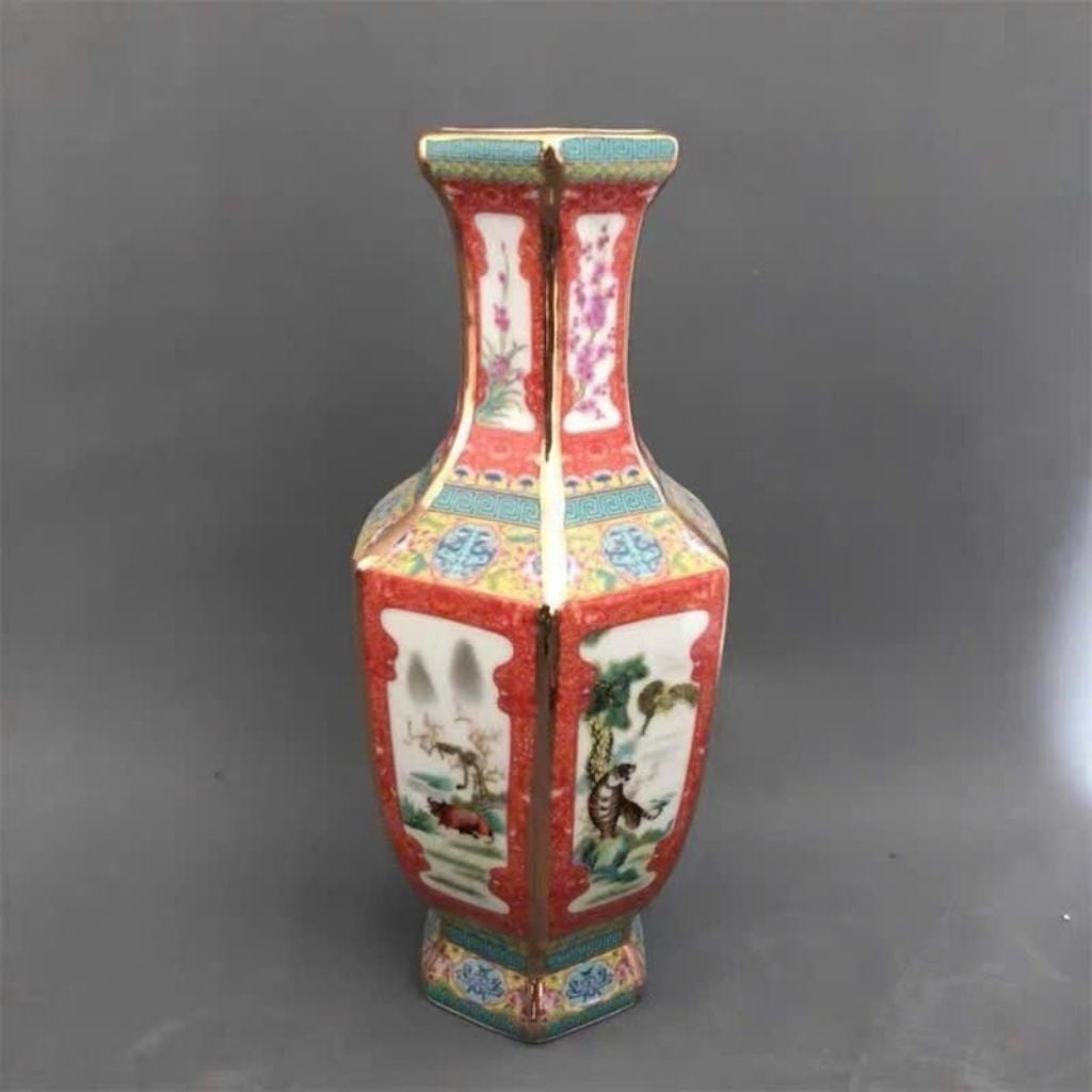  Bình Gốm 12 Con Giáp Đa Giác sưu tầm đẹpBKCECN-9970 