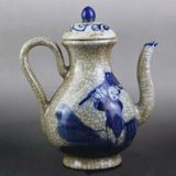  Bình Trà Kỳ Lân Tống Tử Men Rạn Nung Củi  BKCECN-9971 