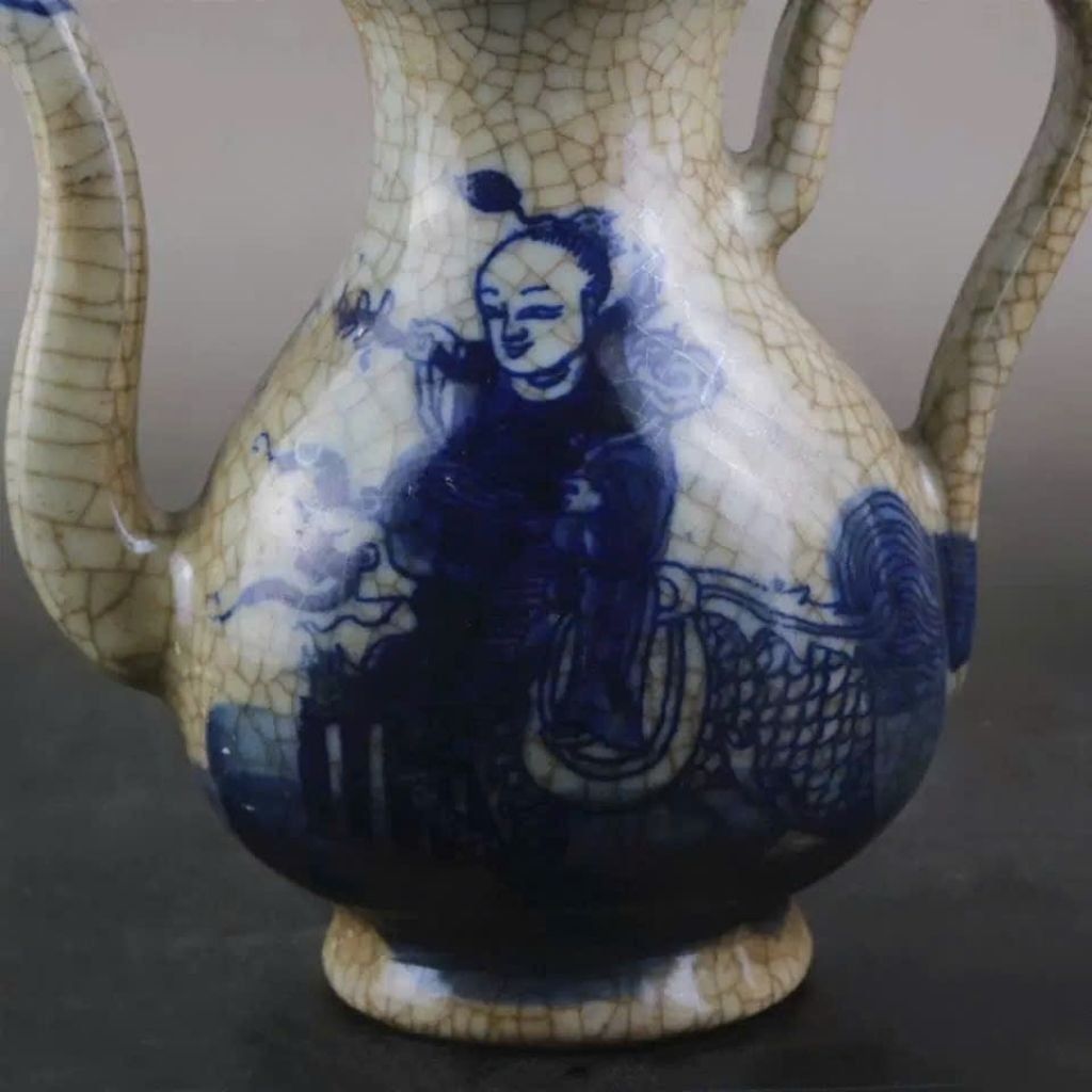  Bình Trà Kỳ Lân Tống Tử Men Rạn Nung Củi  BKCECN-9971 