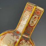  Bình Gốm Đa Giác Vẽ Gấm Nung Củi Cao Cấp BKCECN-9972 