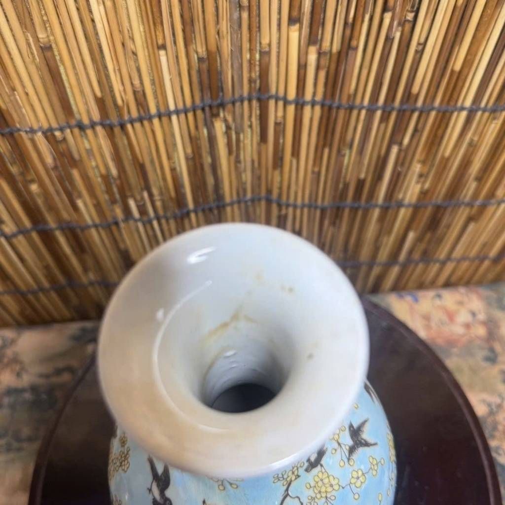  Bình Hoa Chim Sưu Tầm Men Xanh Lành Nguyên BKCECN-9974 