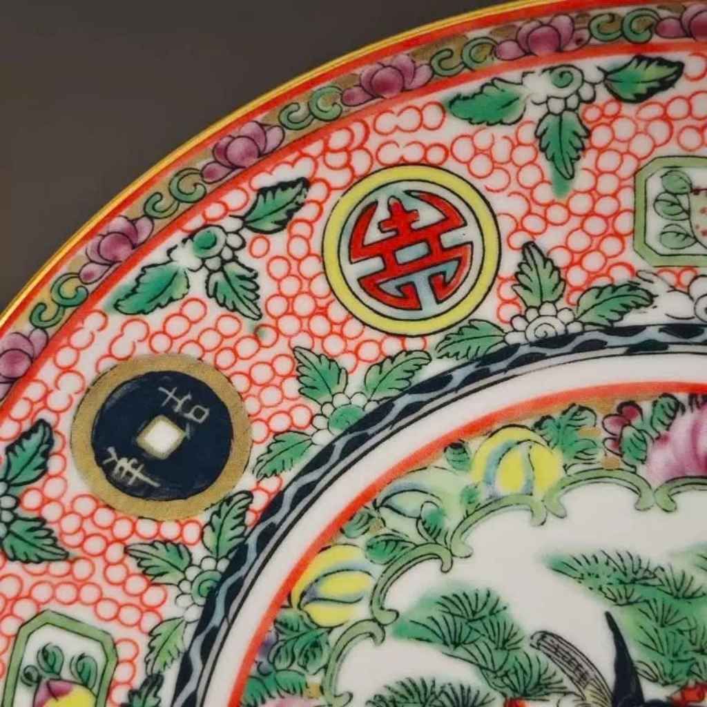  Đĩa Gốm Sứ Tùng Thụ Hồ Điểu Sưu Tầm Đẹp BKCECN-9995 