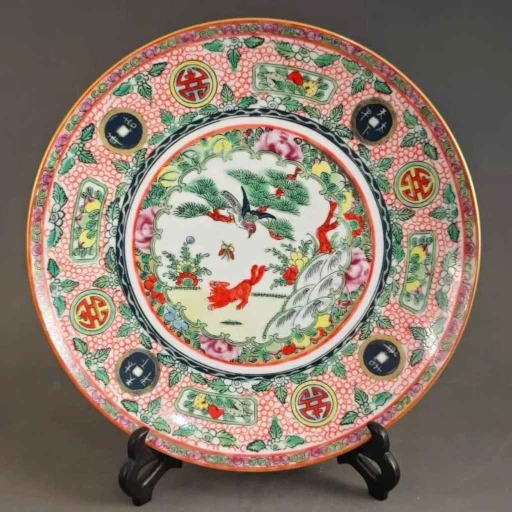  Đĩa Gốm Sứ Tùng Thụ Hồ Điểu Sưu Tầm Đẹp BKCECN-9995 