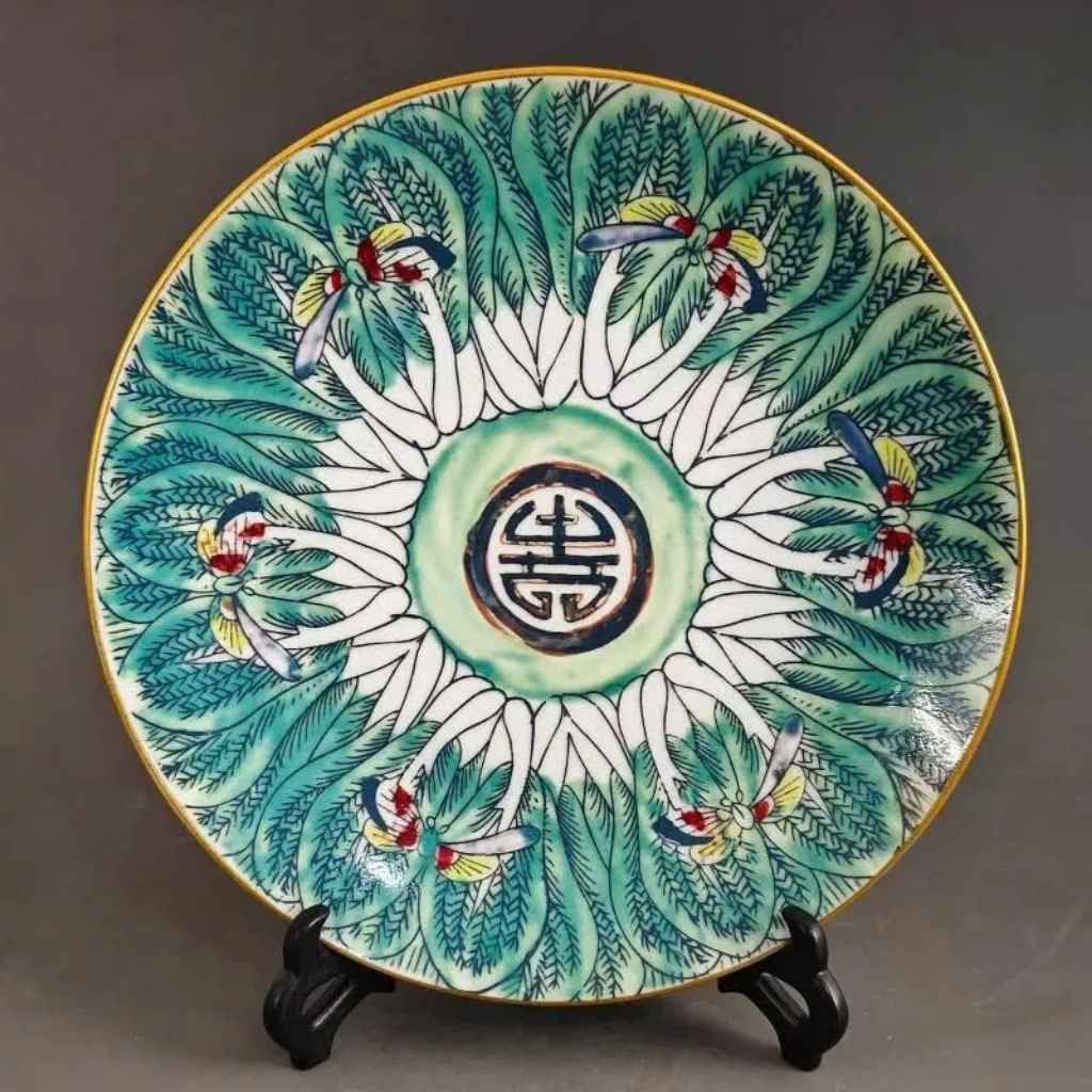  Đĩa Gốm Ngũ Đằng Phi Thảo Sưu Tầm Độc Bản BKCECN-9996 