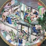  Đĩa Gốm Sứ Vẽ Cảnh Xưa Sưu Tầm Cao Cấp BKCECN-9997 