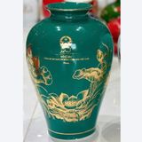  Bình Gốm Tổng Bí Thư Tô Lâm Men Xanh Lục Vẽ Vàng BKCECN-10222 