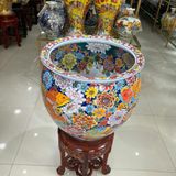  Thống thờ hoa sen cá chép gốm sứ bát tràng BKCEVN-9327 