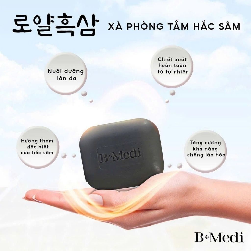  Xà Phòng Hắc Sâm B+Medi cho làn da trẻ đẹp  BKCOKR-9036 