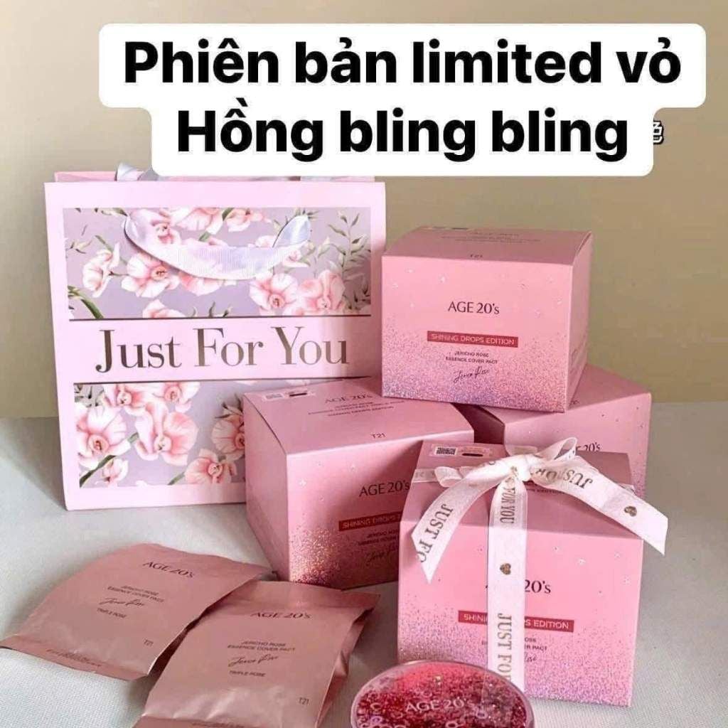  Phấn Tươi AGE 20’s Essence Cover Pact Shining Drops Edition BKCOKR-9046 