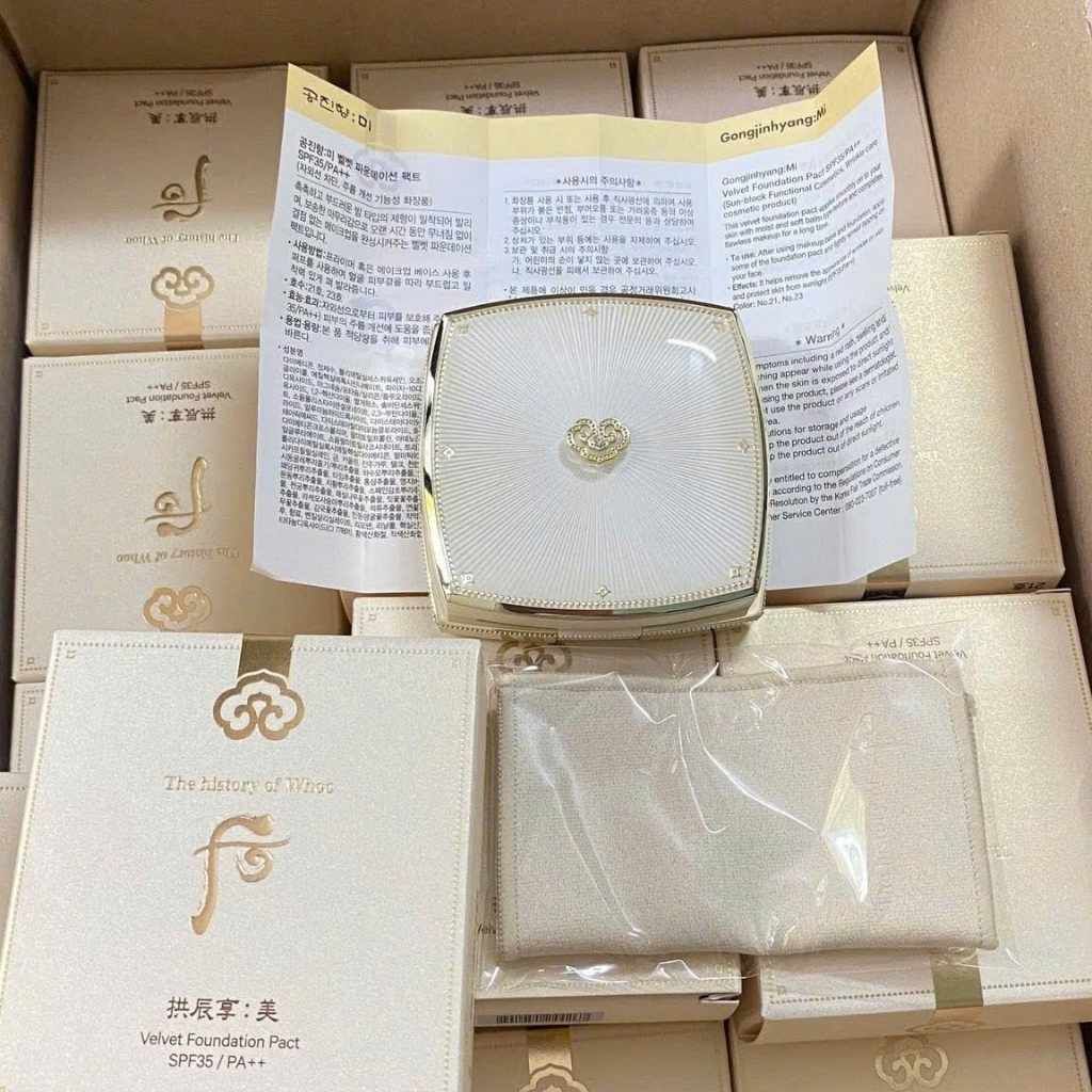  Phấn Phủ Whoo Trắng Vuông Tone 21 Sáng Hồng – Kiềm Dầu BKCOKR-9074 