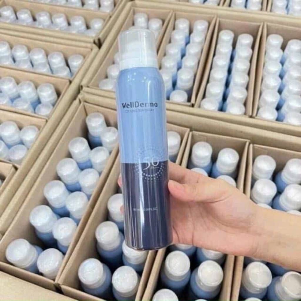  Xịt Chống Nắng Wellderma G Plus Cooling Sun Spray SPF 50+ PA+++ BKCOKR-9086 