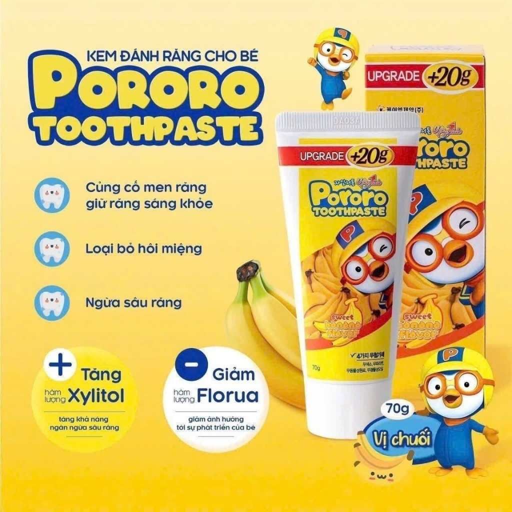  Kem Đánh Răng Trẻ Em Pororo Hàn Quốc BKCOKR-9161 