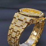  Đồng Hồ Nam Mạ Vàng Đính Đá Sang Trọng BKCOKR-9171 