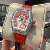  Đồng hồ thạch anh nữ mặt vuông mặt bích hình trụ tròn BKFACN-9364 