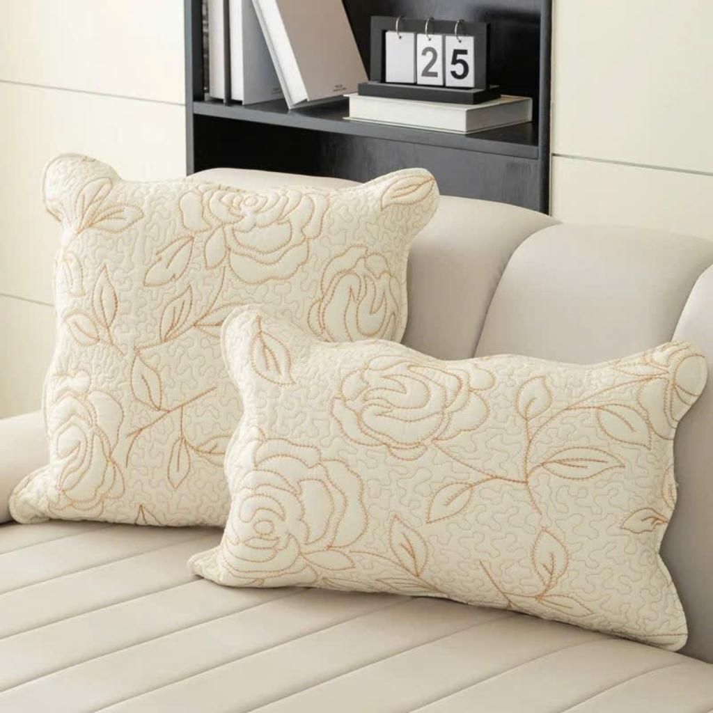  Vỏ Gối Wild Rose Mẫu Ngà Sang Trọng BKFACN-9369 