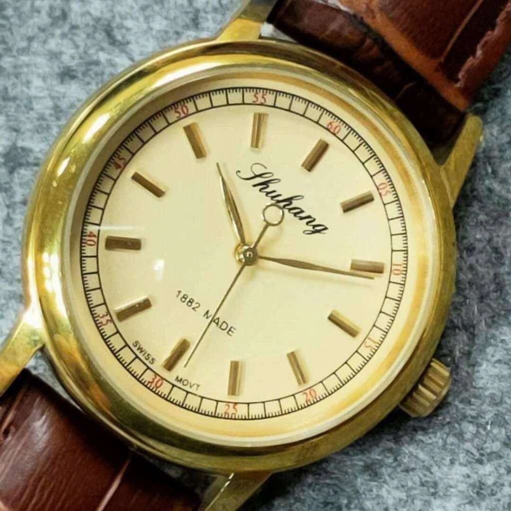  Đồng Hồ Nam Thuhang 1862 Dây Da Nâu BKFACN-9379 