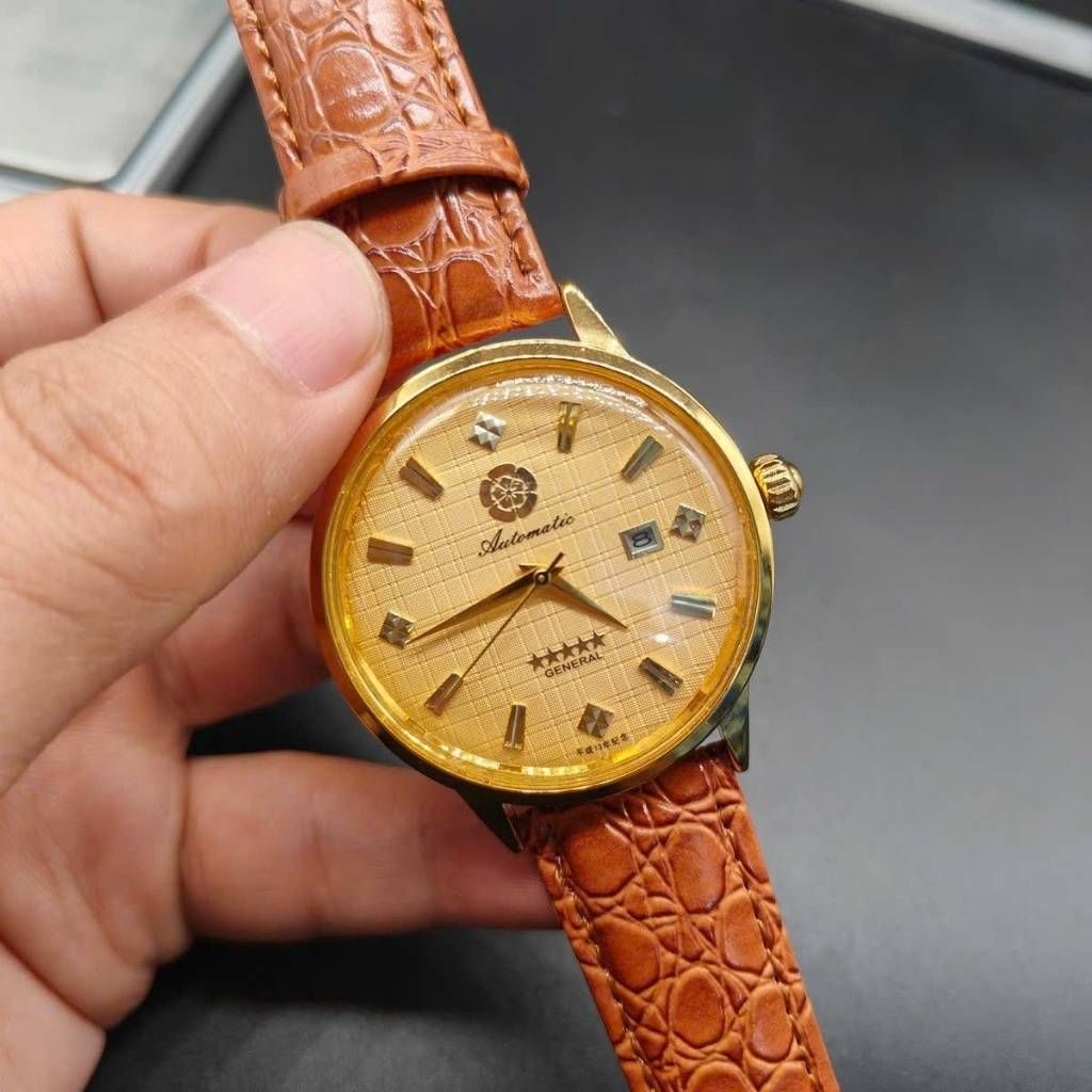  Đồng Hồ Nam Automatic Phong Cách Cổ Điển Mạ Vàng BKFACN-9382 