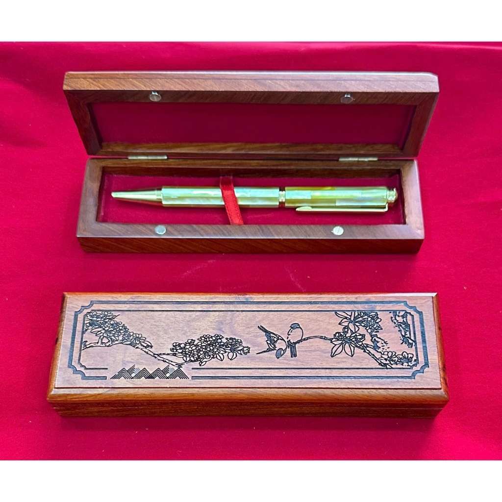  Hộp Đựng Bút Gỗ Cao Cấp Khảm Xà Cừ Thủ Công BKFAVN-9397 