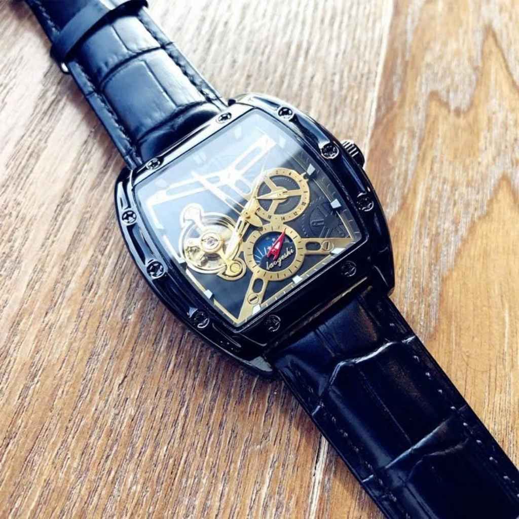  Đồng Hồ Nam Cơ Lộ Máy Laogeshi Dây Da Cá Sấu BKFAVN-9424 