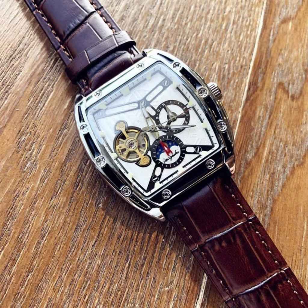  Đồng Hồ Nam Cơ Lộ Máy Laogeshi Dây Da Cá Sấu BKFAVN-9424 