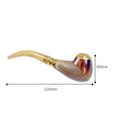  Tẩu Lọc Thuốc Lá Bằng Sừng Tự Nhiên Bọc Kim Loại BKFAVN-9433 