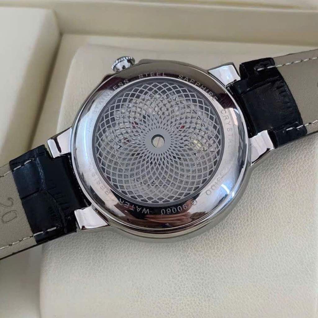  Đồng Hồ Nam Gessido Cơ Automatic Dây Da Mặt Số La Mã BKFAVN-9437 