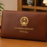  Túi Clutch in VĂN PHÒNG CHÍNH PHỦ  Da bò cao cấp quà tặng ý nghĩa BKFAVN-9451 